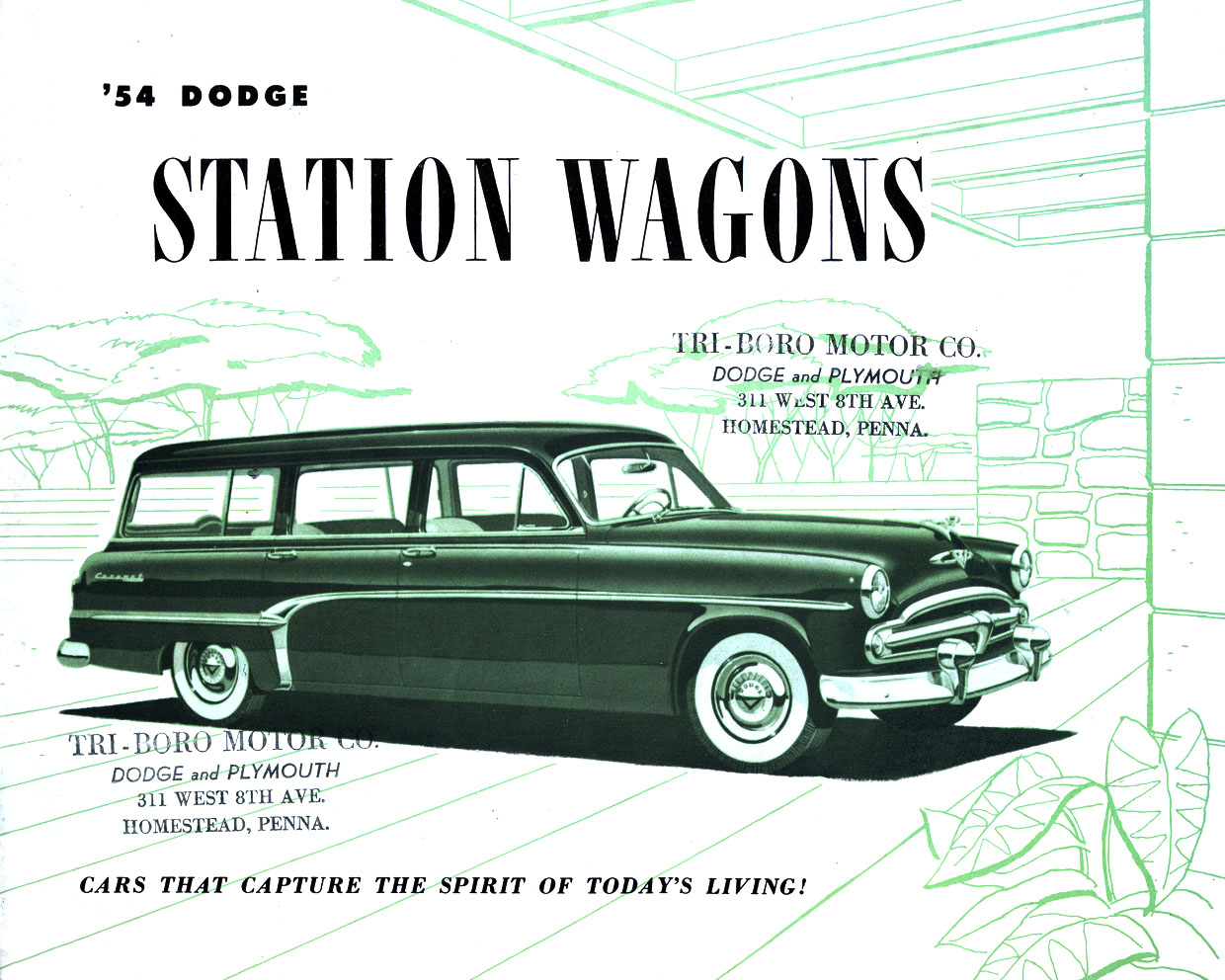 1954 Dodge Wagons Brochure Page 2